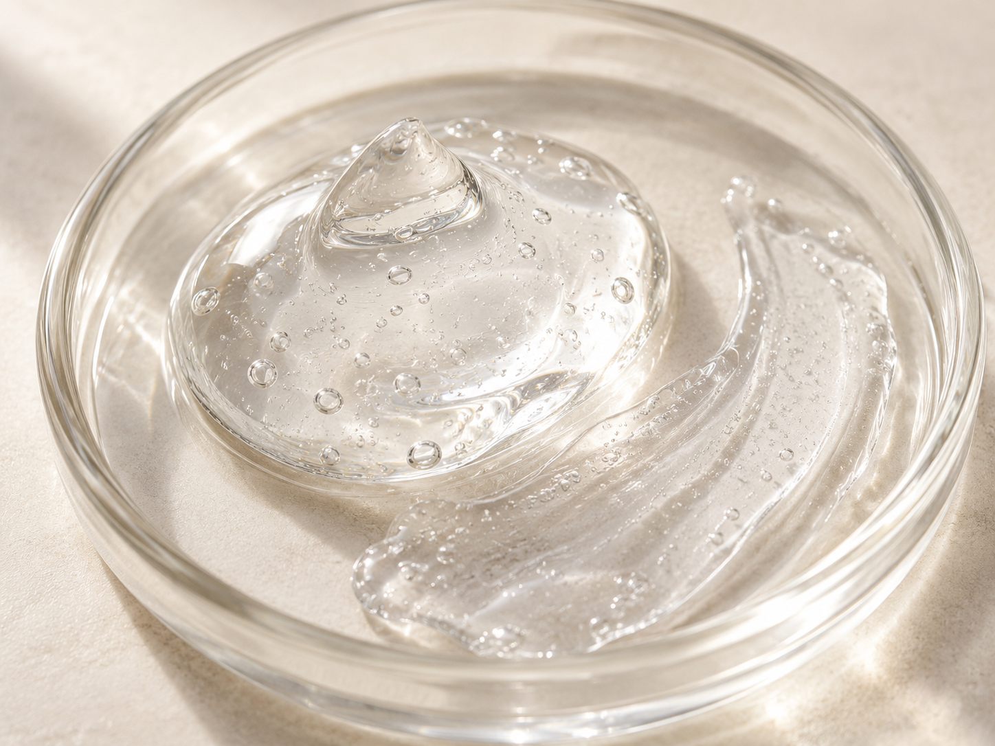 Hydrated sodium hyaluronate gel illustration