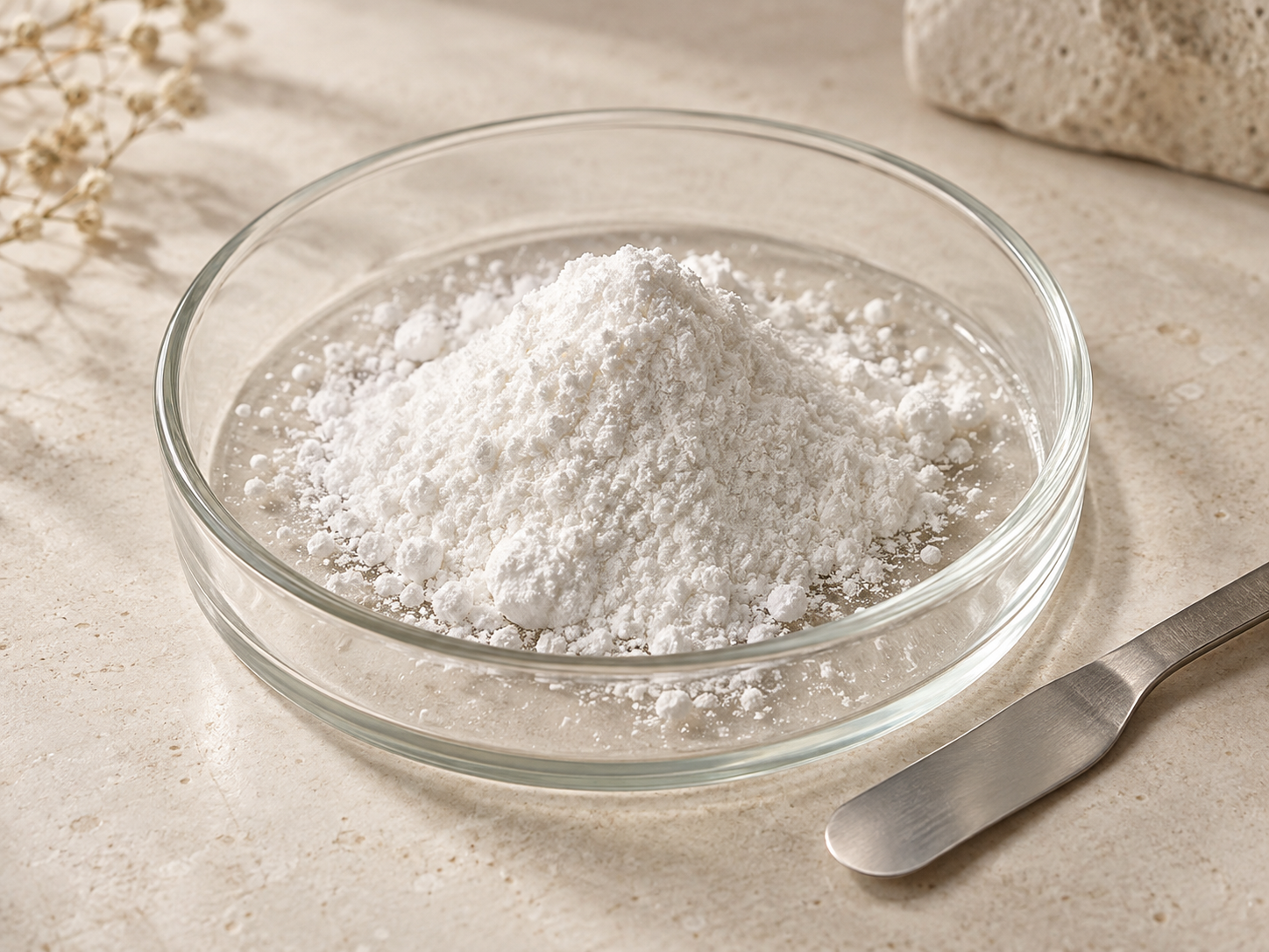 Cosmetic peptide powder illustration