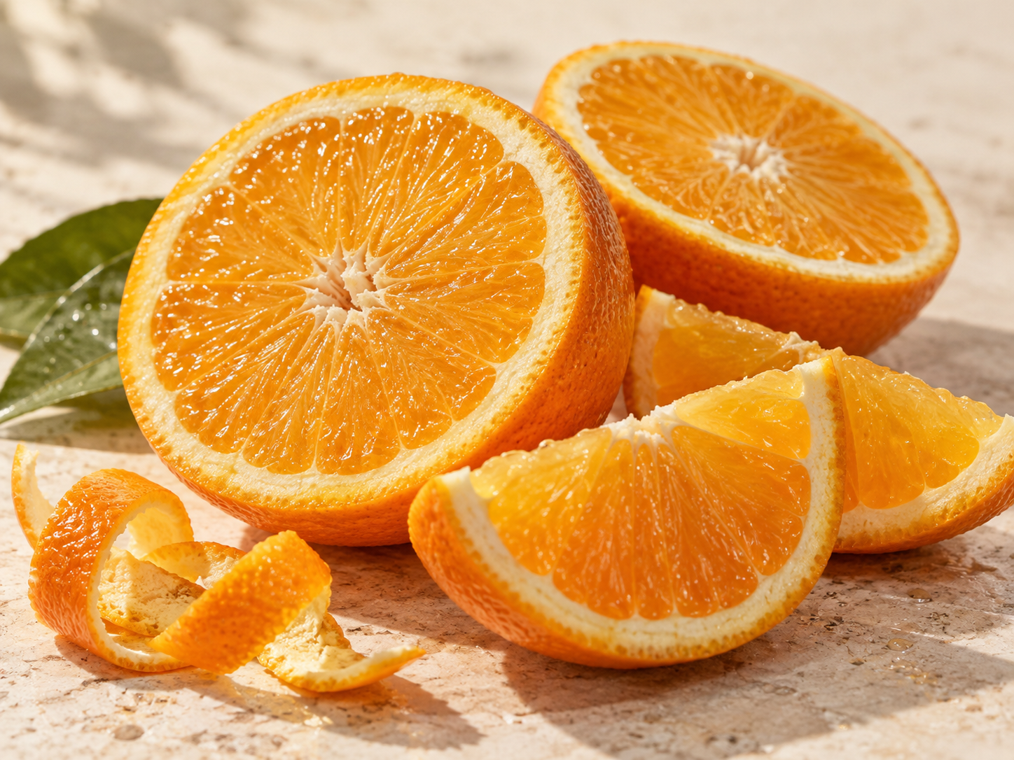 Fresh oranges representing vitamin C